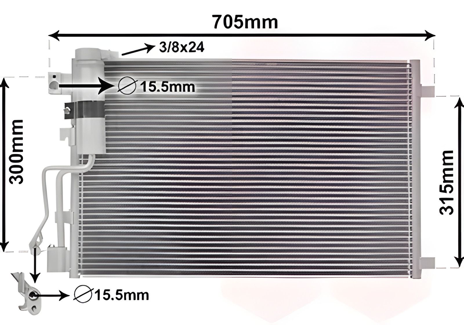 Радіатор-конденсор кондиціонера NISSAN QASHQAI, Van Wezel (13005283) Радіатор-конденсор кондиціонера NISSAN QASHQAI, Van Wezel (13005283)