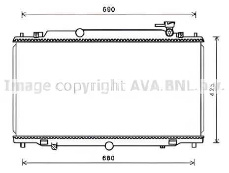 Радиатор охлаждения двигателя MAZDA 6, AVA COOLING (MZ2280)