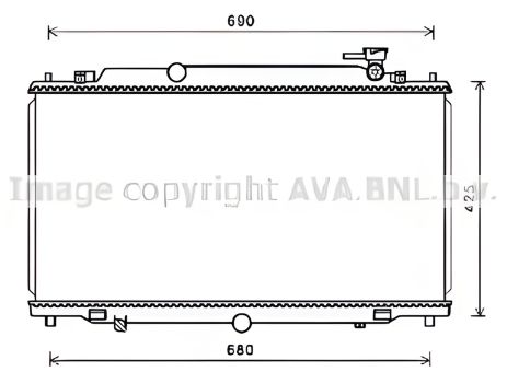 MAZDA 6 двигуна охолодження радіатор, AVA COOLING (MZ2280)