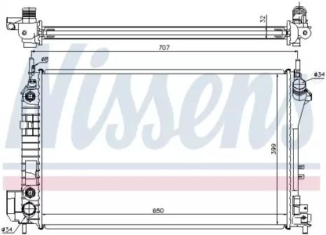 Cadillac BLS, Fiat Croma, Nissens (63023) радіатор охолодження двигуна