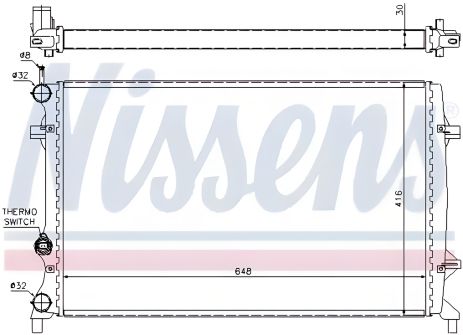 NISSENS (65296) Радіатор двигуна охолодження VW BEETLE