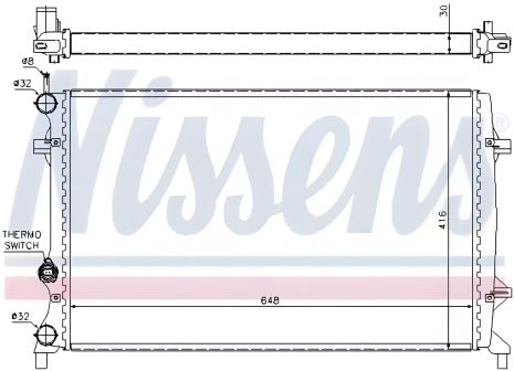 NISSENS (65296) Радіатор двигуна охолодження VW BEETLE