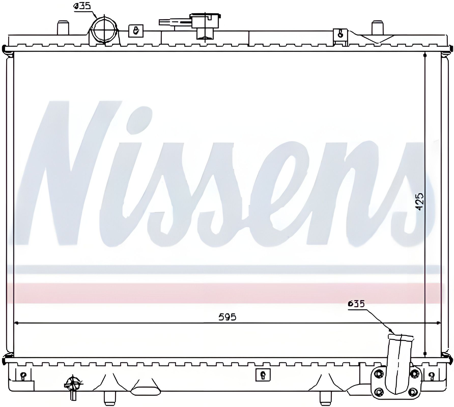 Радиатор двигателя для MITSUBISHI L200/300, NISSENS (62892) Радиатор двигателя для MITSUBISHI L200/300, NISSENS (62892)