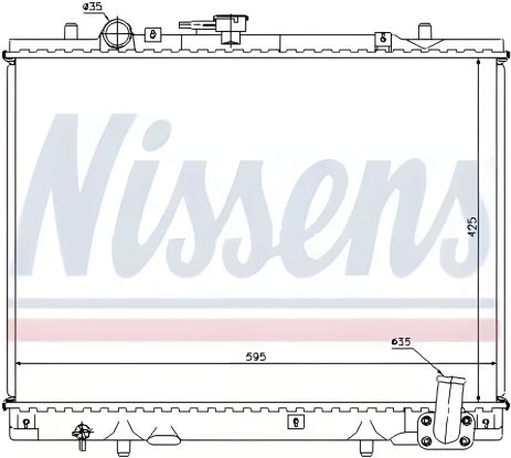 Радиатор охлаждения двигателя MITSUBISHI L200/300, NISSENS (62892)