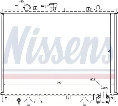 Радиатор двигателя для MITSUBISHI L200/300, NISSENS (62892) Радиатор двигателя для MITSUBISHI L200/300, NISSENS (62892)