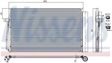Конденсатор кондиционера BMW 5, NISSENS (94747) Конденсатор кондиционера BMW 5, NISSENS (94747)