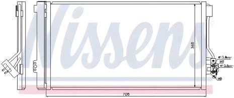 Конденсор кондиционера для MERCEDES-BENZ VITO, NISSENS (940178)