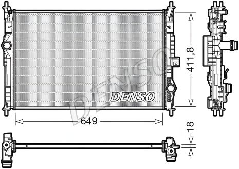 Радиатор охлаждения двигателя TOYOTA PROACE, PEUGEOT 3008, DENSO (DRM21103)