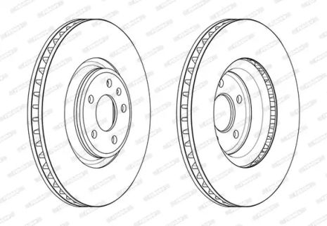 Диск тормозной VW TOUAREG, AUDI A8, FERODO (DDF2598C1)