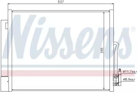 Радіатор, конденсор кондиціонера VAUXHALL MERIVA, OPEL MERIVA, NISSENS (940156)