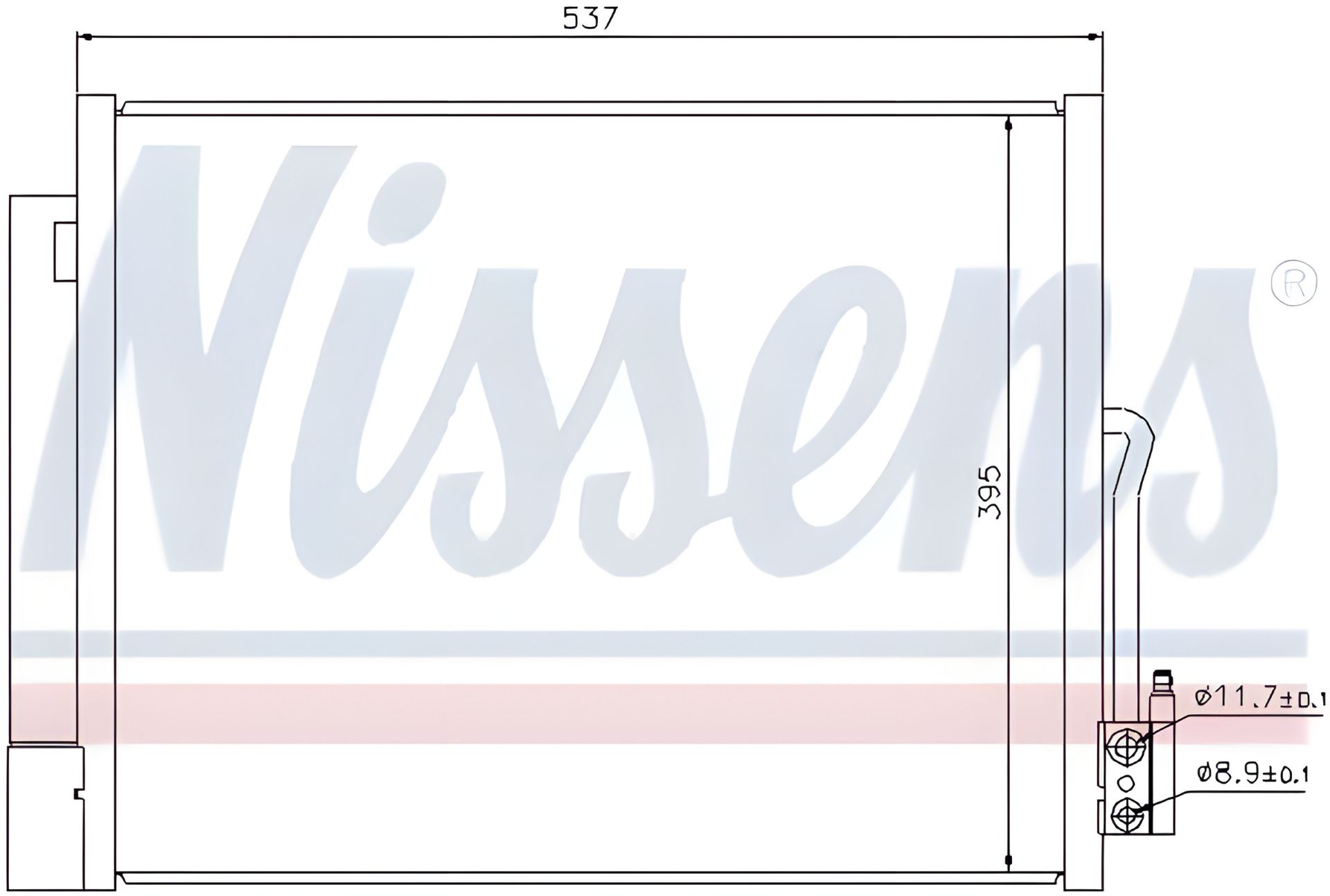Конденсатор радіатора кондиціонера VAUXHALL MERIVA, OPEL MERIVA, NISSENS (940156) Конденсатор радіатора кондиціонера VAUXHALL MERIVA, OPEL MERIVA, NISSENS (940156)