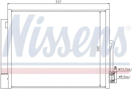 Радиатор, конденсор кондиционера VAUXHALL MERIVA, OPEL MERIVA, NISSENS (940156)