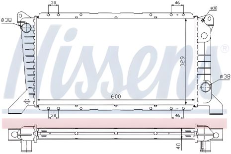 Охолодження радіатор двигуна FORD TRANSIT, NISSENS (62241A) Охолодження радіатор двигуна FORD TRANSIT, NISSENS (62241A)