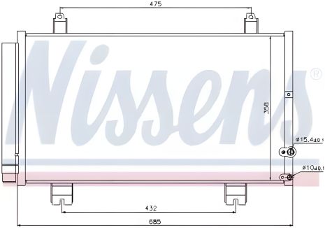 Конденсор кондиціонера для LEXUS GS, NISSENS (940261)