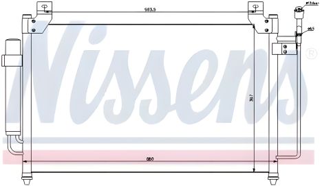 Радиатор, конденсор кондиционера MAZDA CX-7, NISSENS (940049)