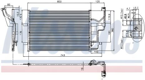 Конденсор радіатор кондиціонера MAZDA 5, NISSENS (94902)