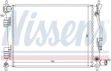 Радіатор охолодження двигуна для KIA RIO, HYUNDAI SOLARIS, NISSENS (66757) Радіатор охолодження двигуна для KIA RIO, HYUNDAI SOLARIS, NISSENS (66757)
