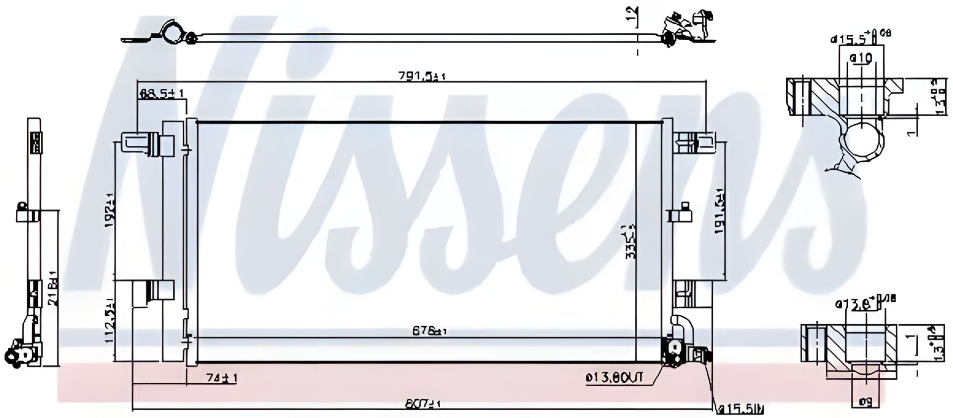 Радіатор кондиціонера для AUDI A6, NISSENS (941076) Радіатор кондиціонера для AUDI A6, NISSENS (941076)