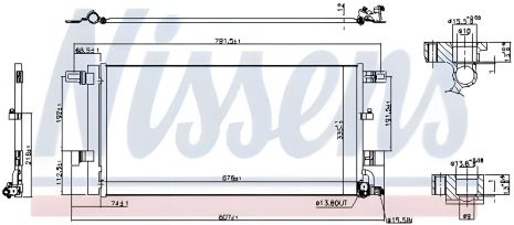 Радіатор кондиціонера для AUDI A6, NISSENS (941076)