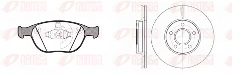 Комплект тормозов (2 диска+4 колодки) для FORD TRANSIT, REMSA (898400) Комплект тормозов (2 диска+4 колодки) для FORD TRANSIT, REMSA (898400)