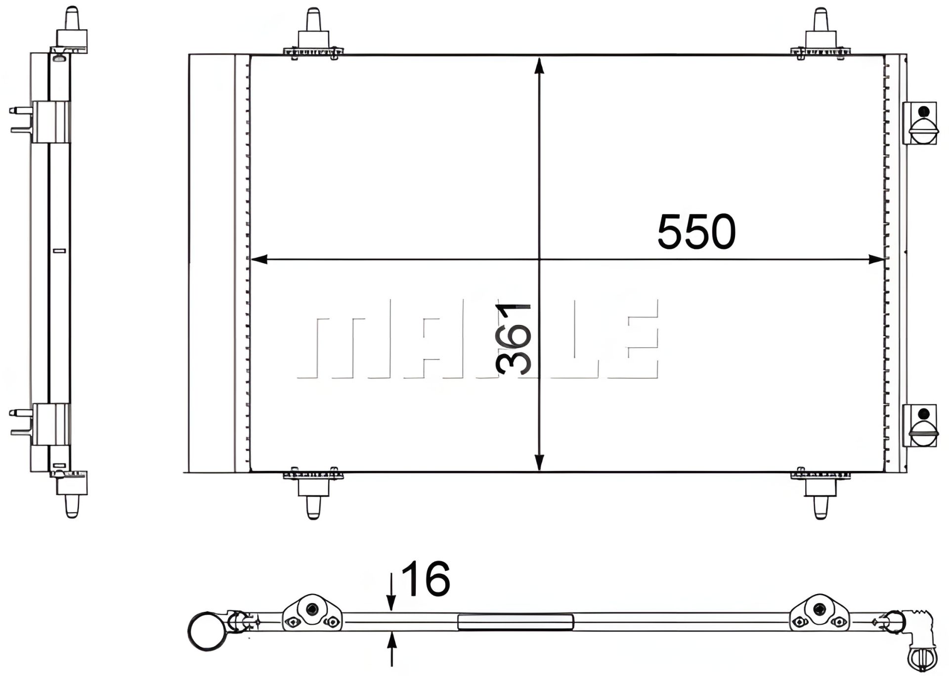 Кондиціонерний радіатор Scudo/Jumpy/Expert 07-, MAHLE/KNECHT (AC487000S) Кондиціонерний радіатор Scudo/Jumpy/Expert 07-, MAHLE/KNECHT (AC487000S)