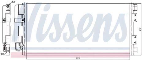 Конденсор кондиціонера для LAND ROVER, NISSENS (94781), радіатор Конденсор кондиціонера для LAND ROVER, NISSENS (94781), радіатор