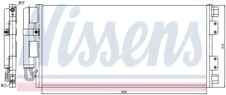 Конденсор кондиціонера для LAND ROVER, NISSENS (94781), радіатор Конденсор кондиціонера для LAND ROVER, NISSENS (94781), радіатор