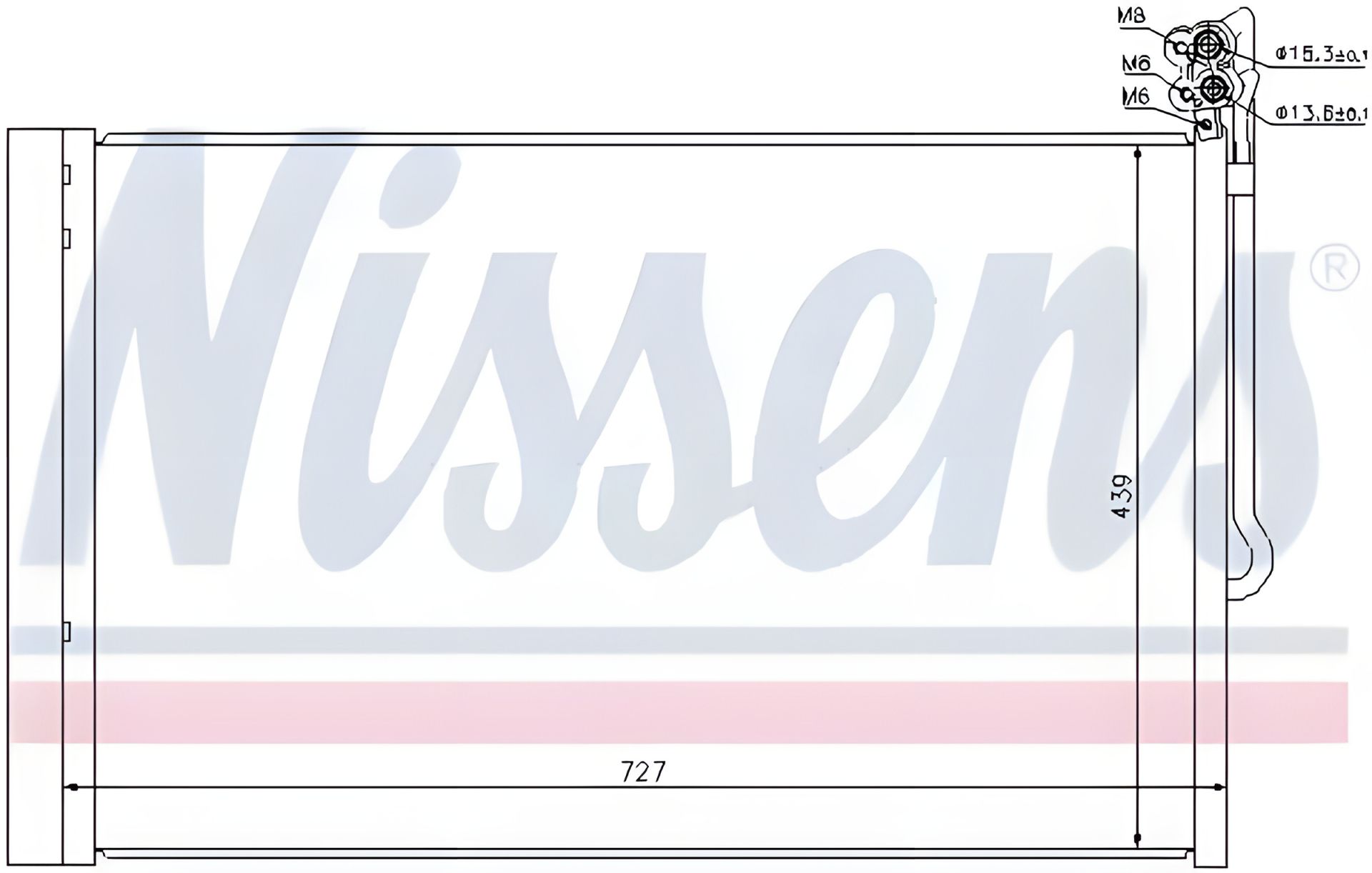 Радиатор конденсор кондиционера для VW TOUAREG, NISSENS (940157) Радиатор конденсор кондиционера для VW TOUAREG, NISSENS (940157)