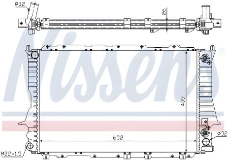 Радиатор двигателя для AUDI A6, NISSENS (60476) Радиатор двигателя для AUDI A6, NISSENS (60476)
