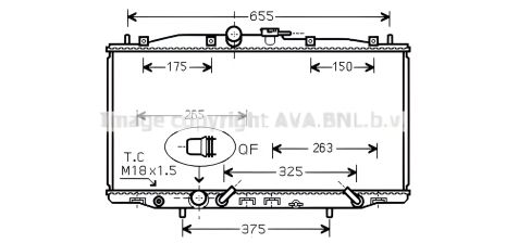 Радиатор охлаждения для HONDA ACCORD от AVA COOLING (HD2177)