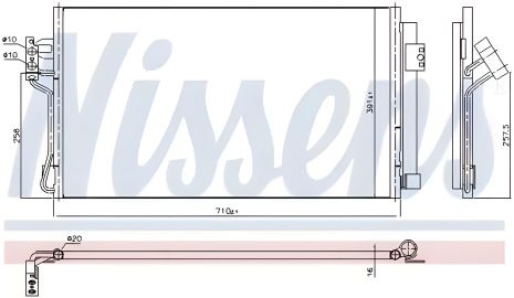 Радіатор кондиціонера конденсор MERCEDES-BENZ VITO, NISSENS (94674) Радіатор кондиціонера конденсор MERCEDES-BENZ VITO, NISSENS (94674)