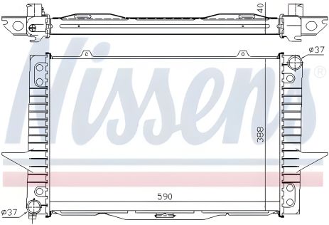 Радіатор охолодження двигуна VOLVO XC70, NISSENS (65536A) Радіатор охолодження двигуна VOLVO XC70, NISSENS (65536A)