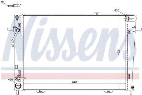 Радіатор охолодження двигуна для KIA SPORTAGE, HYUNDAI TUCSON, NISSENS (67479)