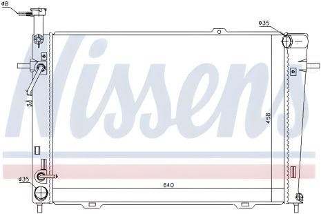 Радіатор охолодження двигуна для KIA SPORTAGE, HYUNDAI TUCSON, NISSENS (67479)