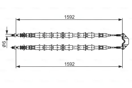 Ручного гальма трос CHEVROLET ASTRA, OPEL ASTRA, BOSCH (1987482102) Ручного гальма трос CHEVROLET ASTRA, OPEL ASTRA, BOSCH (1987482102)