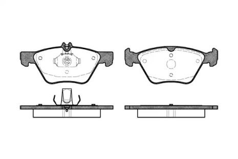 Комплект тормозных колодок, дисковый тормоз CHRYSLER CROSSFIRE, MERCEDES-BENZ E-CLASS, REMSA (060100)