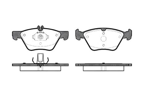 Гальмівні колодки комплект, дискове гальмо CHRYSLER CROSSFIRE, MERCEDES-BENZ E-CLASS, REMSA (060100)