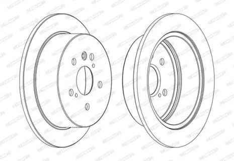 Диск тормозной TOYOTA HARRIER, LEXUS RX, FERODO (DDF1545C)