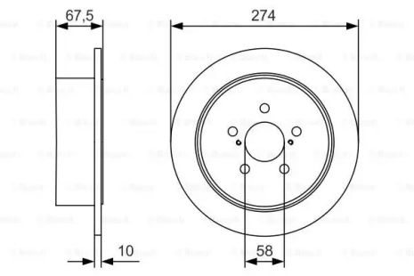 Brake Subaru Legacy, Bosch (0986479A82)