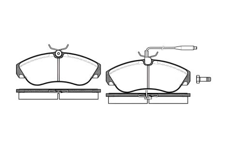 Комплект гальмівних колодок дискового гальма для PEUGEOT BOXER, FIAT DUCATO, REMSA (048702) Комплект гальмівних колодок дискового гальма для PEUGEOT BOXER, FIAT DUCATO, REMSA (048702)