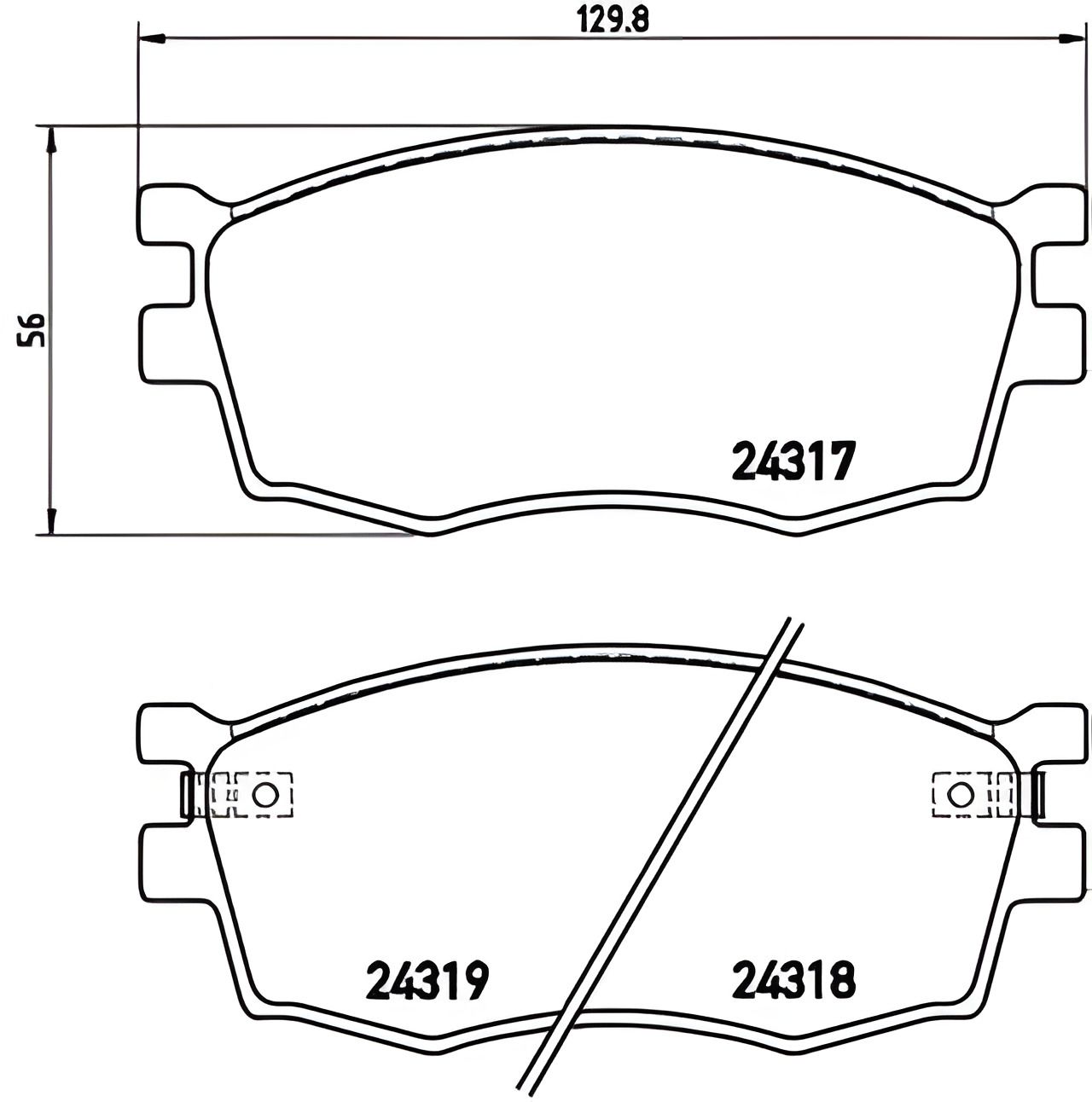 Комплект гальмівних колодок для дискового гальма DODGE ATTITUDE, HYUNDAI ACCENT, BREMBO (P30026) Комплект гальмівних колодок для дискового гальма DODGE ATTITUDE, HYUNDAI ACCENT, BREMBO (P30026)