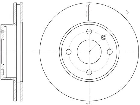 Тормозной диск FORD SIERRA, REMSA (621510)