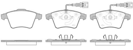 Комплект тормозных колодок, дисковый тормоз VW TOUAREG, PORSCHE CAYENNE, REMSA (104522)