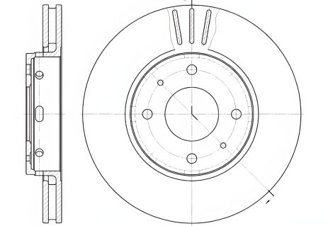 VOLVO V40, MITSUBISHI CARISMA гальмівний диск, REMSA (658510) VOLVO V40, MITSUBISHI CARISMA гальмівний диск, REMSA (658510)