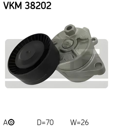 Натяжной ролик поликлинового ремня для BMW 5, SKF (VKM38202)