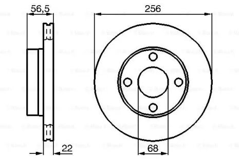 Диск гальмівний AUDI 80, BOSCH (0986478550)