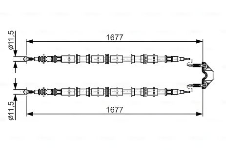 Трос ручного тормоза VAUXHALL ZAFIRA, OPEL ZAFIRA, BOSCH (1987482141) Трос ручного тормоза VAUXHALL ZAFIRA, OPEL ZAFIRA, BOSCH (1987482141)