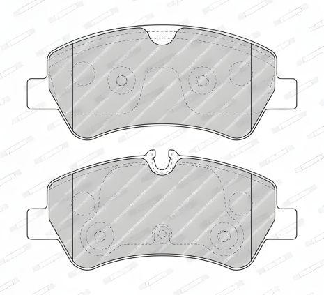 Комплект гальмівних колодок, дискове гальмо FORD TRANSIT, FERODO (FVR5075) Комплект гальмівних колодок, дискове гальмо FORD TRANSIT, FERODO (FVR5075)