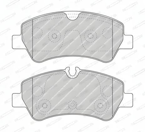 Комплект тормозных колодок, дисковый тормоз FORD TRANSIT, FERODO (FVR5075) Комплект тормозных колодок, дисковый тормоз FORD TRANSIT, FERODO (FVR5075)