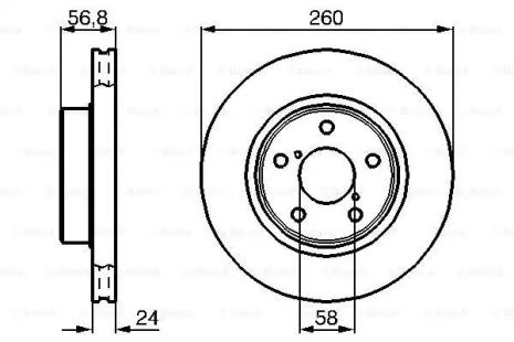 Диск тормозной SUBARU IMPREZA, BOSCH (0986478293)